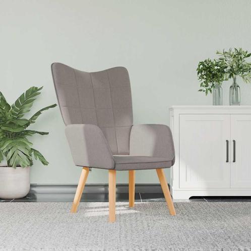 vidaXL Relaxstoel stof taupe, Huis en Inrichting, Fauteuils, Nieuw, Verzenden