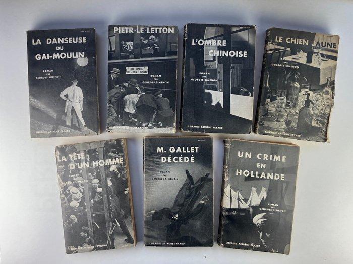 Georges Simenon - Lot avec 7 livres - 1938, Antiek en Kunst, Antiek | Boeken en Bijbels
