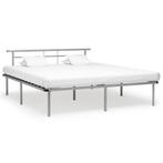 vidaXL Bedframe metaal grijs 200x200 cm, Verzenden, Overige maten, 200 cm, Metaal