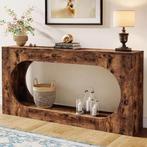 Consoletafel 160 cm met 2 planken – rustiek bruin design, Antiek en Kunst, Verzenden