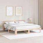 vidaXL Bedframe met hoofdeinde Bruin 180 x 200 cm Massief, Verzenden, Nieuw, Bruin, Hout