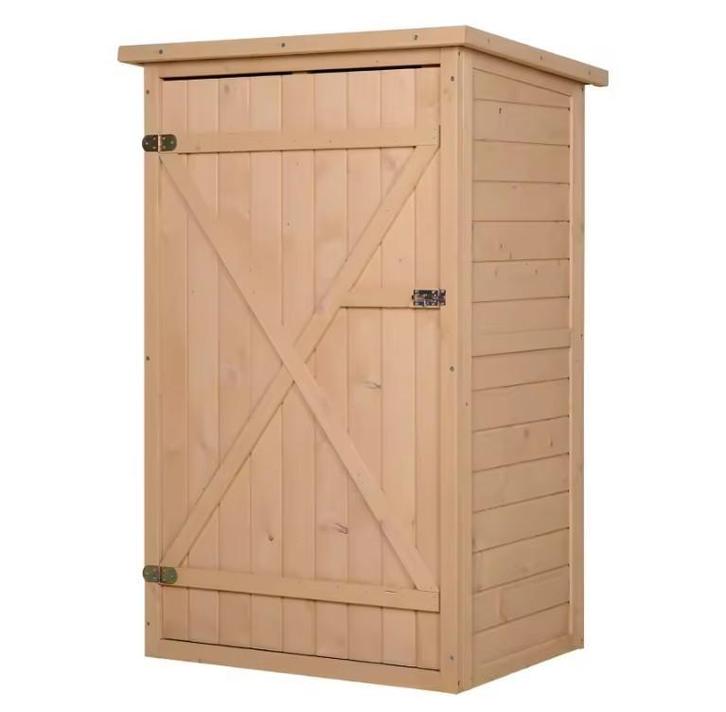 Houten Tuinopbergkast met Schuin Dak – 115 cm, Tuin en Terras, Tuinmeubel-accessoires, Nieuw, Verzenden