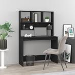 vidaXL Bureau met schappen 102x45x148 cm bewerkt hout zwart, Huis en Inrichting, Verzenden, Nieuw