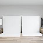 vidaXL Achtergrondstandaards 2 st 305x243 cm staal zwart, Verzenden, Nieuw