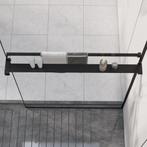 vidaXL Wandschap voor inloopdouche muur 80 cm aluminium, Verzenden, Nieuw, Zwart