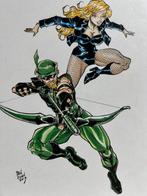 Dunn, Ben - 1 Original colour drawing - Green Arrow - Green, Nieuw