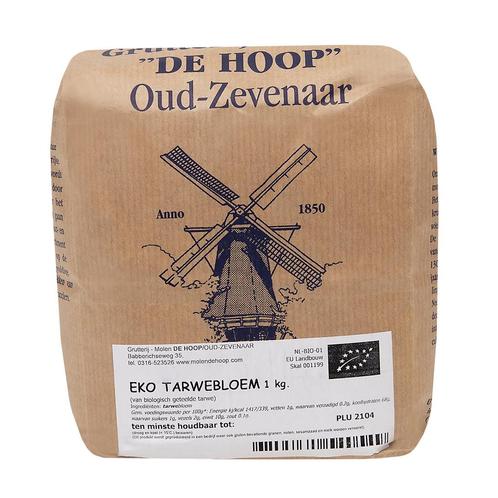 Molen de Hoop Tarwebloem EKO 1kg, Hobby en Vrije tijd, Taarten en Cupcakes maken, Nieuw, Verzenden