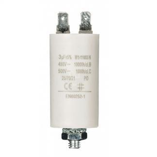 Condensator - Aanloop - 3.0 F (Max. 450V, Aarde), Doe-het-zelf en Verbouw, Elektra en Kabels, Nieuw, Verzenden