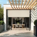 Zonnescherm Taija met handslinger - 150 x 310 cm, beige, Verzenden, Nieuw