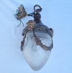 Lamp - Glas, Messing - Italiaanse lamp jaren 50, Antiek en Kunst