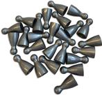Plastic Spel Pionnen 12x24mm Zilver/Grijs (100 stuks) |, Nieuw, Verzenden