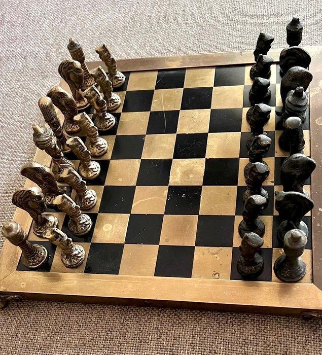 Schaakspel - Messing, Antiek en Kunst, Curiosa en Brocante