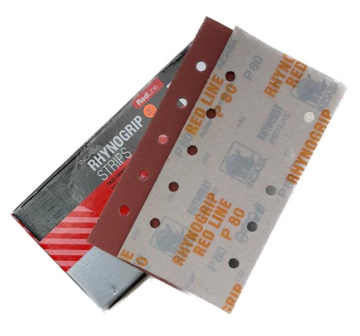 Indasa sheets RED LINE 115 x 230mm met 10 gaten INDASA-8360, Doe-het-zelf en Verbouw, Schildersmaterialen, Nieuw, Ophalen of Verzenden