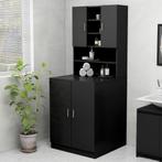 vidaXL Wasmachinekast 70,5x25,5x90 cm zwart, Verzenden, Nieuw