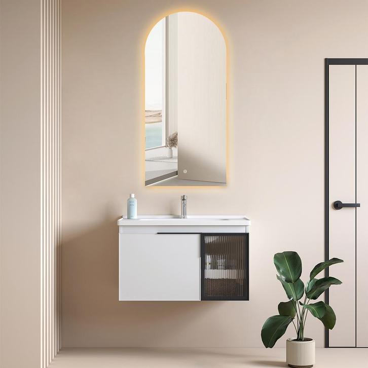 Badkamerspiegel met LED Verlichting en Verwarming 45x100cm -, Huis en Inrichting, Woonaccessoires | Spiegels, Nieuw, Ophalen of Verzenden