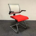 Ahrend 240 Vergaderstoel met kunststof rug, antraciet - rood, Gebruikt, Zwart, Ophalen of Verzenden, Eén