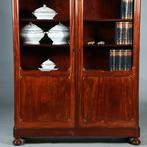 Boekenkast voor een wiskundige in massief mahonie ca 1840 Ho, Ophalen of Verzenden
