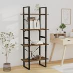 vidaXL Boekenkast 60x30x140 cm bewerkt hout bruin eikenkleur, Huis en Inrichting, Verzenden, 100 tot 150 cm, Nieuw, 50 tot 100 cm