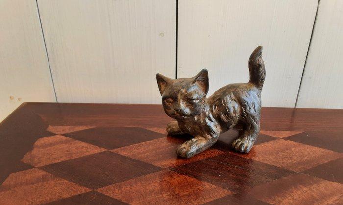 P. Chenet Foundry - Beeld, Kat - 8 cm - Brons, Antiek en Kunst, Curiosa en Brocante