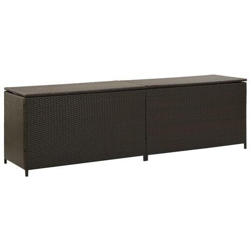 vidaXL Tuinbox 200x50x60 cm poly rattan bruin, Tuin en Terras, Overige Tuin en Terras, Nieuw, Verzenden