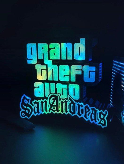 Grand Theft Auto San Andreas - Lichtbord - Plastic, LED, Spelcomputers en Games, Spelcomputers | Overige Accessoires