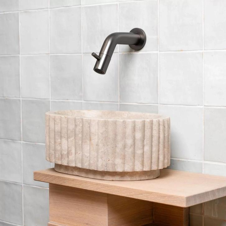 Waskom Loutro Irini Ovaal Mini 30x15x12 cm Marmer, Doe-het-zelf en Verbouw, Sanitair, Overige typen, Nieuw, Ophalen of Verzenden