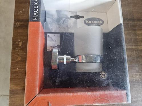 Haceka Kosmos bekerhouder met matglas glas chroom, Doe-het-zelf en Verbouw, Sanitair, Overige typen, Nieuw, Chroom, Ophalen of Verzenden