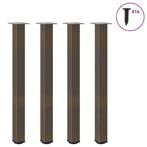 vidaXL Bartafelpoten 4 st 100-102 cm staal naturel, Huis en Inrichting, Tafelonderdelen, Verzenden, Nieuw