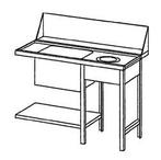 Bartscher Aanvoertafel rechts met Afvalkoker | 120x72x85 cm, Verzenden, Nieuw in verpakking