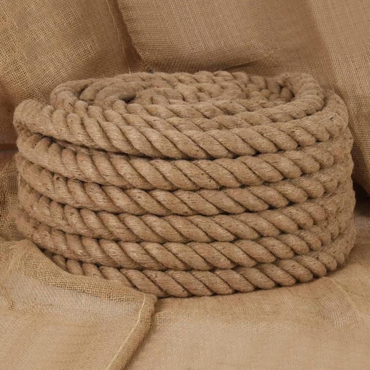 vidaXL Touw 25 m lang 30 mm dik jute, Doe-het-zelf en Verbouw, IJzerwaren en Bevestigingsmiddelen, Nieuw, Verzenden
