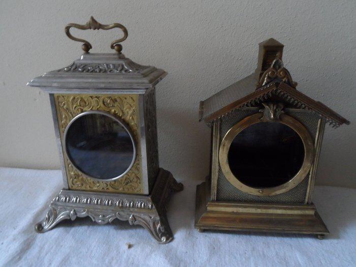 Klokonderdelen (9) - Messing, nikkel, glas, hout - 1910-1920, Antiek en Kunst, Antiek | Klokken