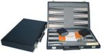 Backgammon Koffer Zwart effen (38 cm) | HOT Games -, Hobby en Vrije tijd, Gezelschapsspellen | Bordspellen, Verzenden, Nieuw