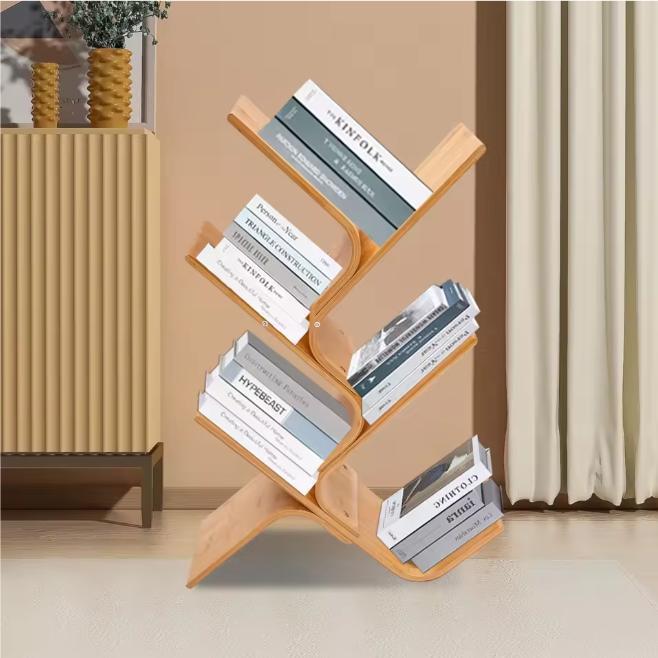 Bamboe Boom Boekenkast 5 Lagen – Moderne Staande Organizer, Huis en Inrichting, Kasten | Boekenkasten, Nieuw, Verzenden