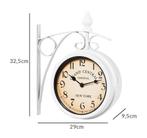 Stationsklok Retro Wit Tweezijdig (Klokken, Interieur), Verzenden, Nieuw