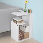 2dekans | SoBuy Bijzettafel - 3 Planken -Wit, Huis en Inrichting, Ophalen of Verzenden, Zo goed als nieuw