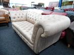 Uniek Zijde Chesterfield  3 Zits Butterfly Bank !! Showmodel