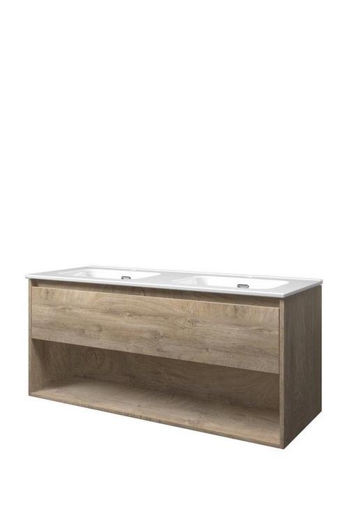 Wastafel porselein Elegant dubbel, Huis en Inrichting, Badkamer | Badkamermeubels, Wastafelkast, Nieuw, Verzenden