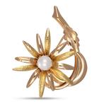 Broche - 18 karaat Geel goud - Parel