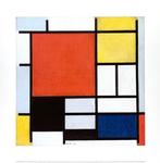 Piet Mondrian - Composition yellow, black, gray, blue -