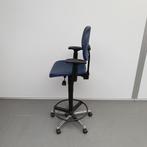 Labkoo hoge werkstoel - blauwe kunststof zitting, Nieuw, Ophalen of Verzenden