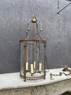 Lantaarn plafondlamp - Glas, Messing - Bronzen hal lantaarn