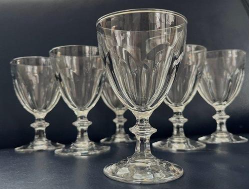Wijnglas (6) - Kristal - Wijnglazen, Antiek en Kunst, Antiek | Meubels | Tafels