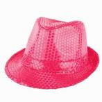 Disco hoed pailletten licht roze, Ophalen of Verzenden, Nieuw