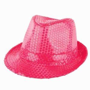 Disco hoed pailletten licht roze, Hobby en Vrije tijd, Feestartikelen, Nieuw, Ophalen of Verzenden
