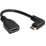 Mini HDMI - HDMI adapter - 90° haaks naar links -, Audio, Tv en Foto, Nieuw, Ophalen of Verzenden