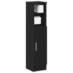 vidaXL Badkamerkast met rolhouder 20,5x22x90 cm zwart, Huis en Inrichting, Verzenden, Nieuw