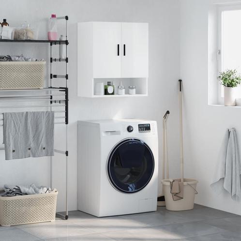 vidaXL Wandkast 60x31x70 cm bewerkt hout hoogglans wit, Huis en Inrichting, Kasten | Overige, Nieuw, Verzenden