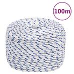 vidaXL Boot touw 10 mm 100 m polypropyleen wit, Verzenden, Nieuw