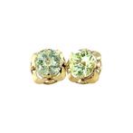 Gouden vintage oorstekers met spinel 14 krt, Ophalen of Verzenden, Nieuw