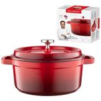 Florina professionele gietijzeren braadpan stoofpan emaille, Ophalen of Verzenden, Nieuw